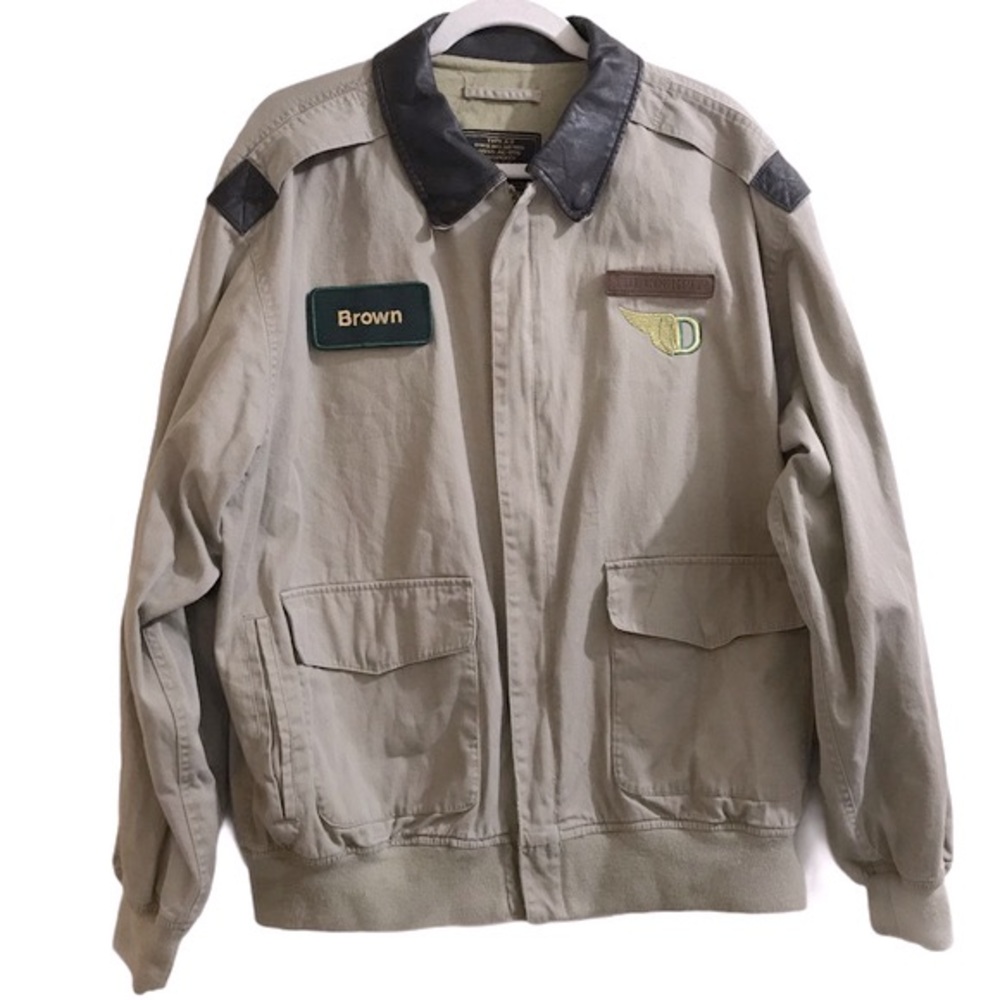 Bomber Flight Jacket Cockpit Marines Forever Twill Aviator Cotton A-2 Military L